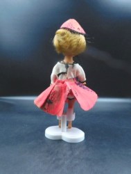 8 inch doll pink skirt hat bk